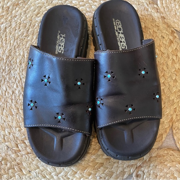 Vintage Sketchers Jammers Beaded Platform Sandals Size 8 - Picture 2 of 6